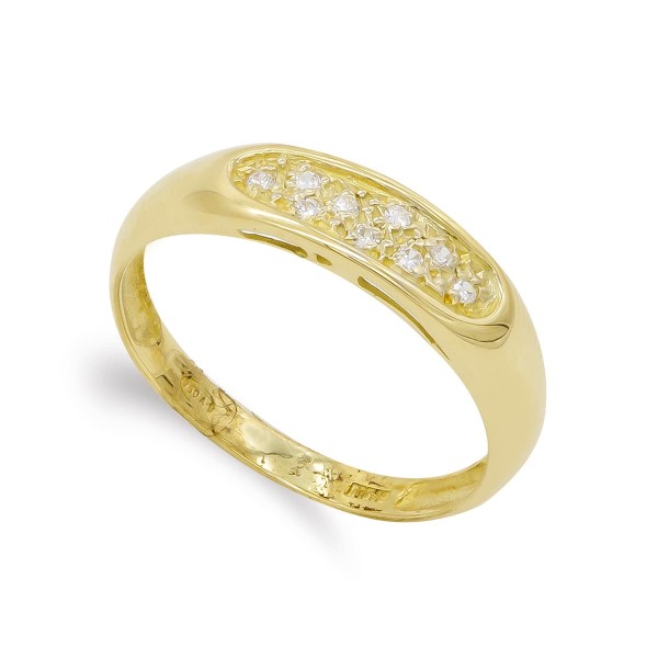 18K SORTIJA ORO AMARILLO Y CIRCONITAS