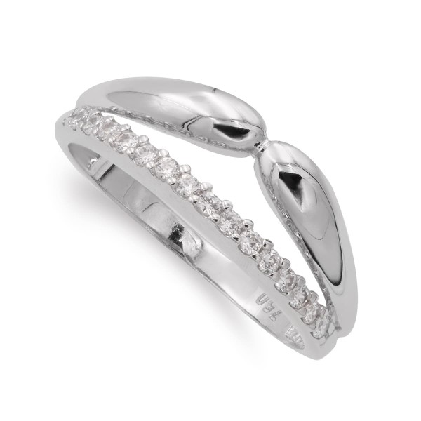 18K SORTIJA ORO BLANCO CON CIRCONITAS...