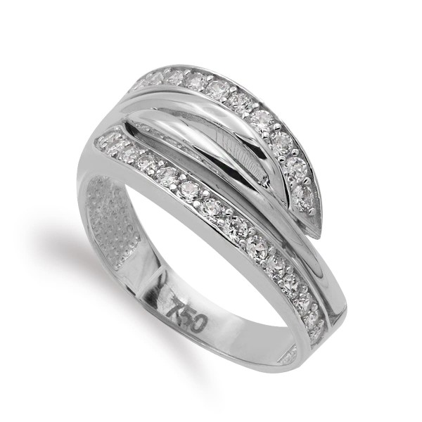 18K SORTIJA ORO BLANCO CON CIRCONITAS...