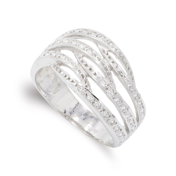 18K SORTIJA ORO BLANCO CIRCONITAS