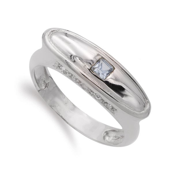 18K SORTIJA ORO BLANCO AMATISTA Y...