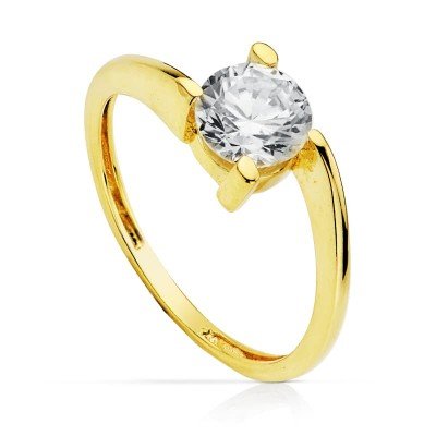 18K SOLITARIO ORO AMARILLO...