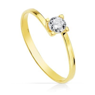 18K SOLITARIO ORO AMARILLO...
