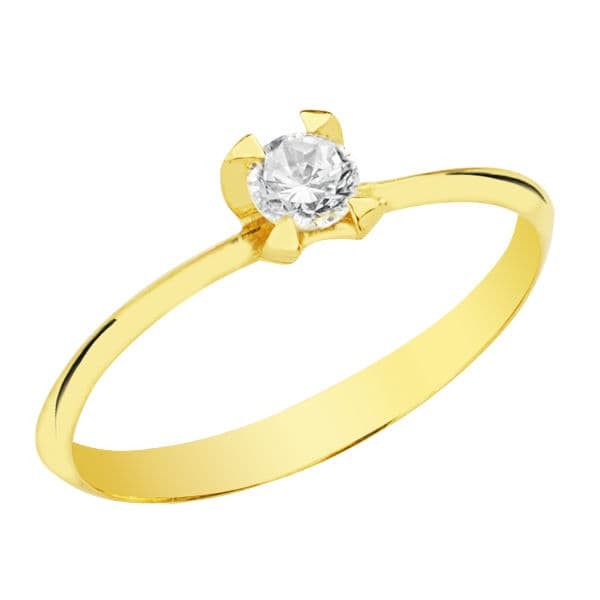 18K SOLITARIO ORO AMARILLO CIRCONITA...