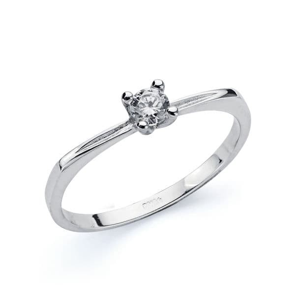 18K SOLITARIO SEÑORA ORO BLANCO 3 MM 18K SOLITARIO SEÑORA ORO BLANCO 3 MM