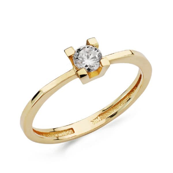 18K SOLITARIO ORO AMARILLO CIRCONITA...