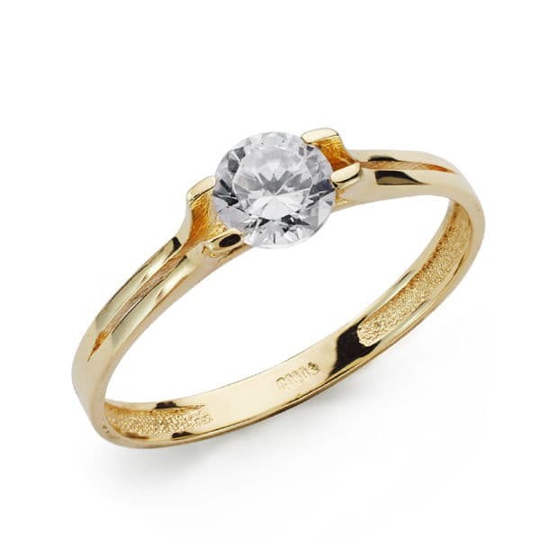 18K SOLITARIO ORO AMARILLO CIRCONITA