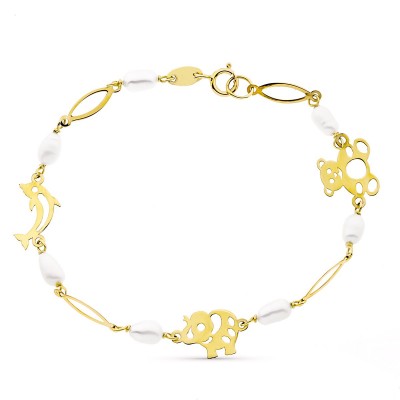 9K PULSERA ORO AMARILLO Y...