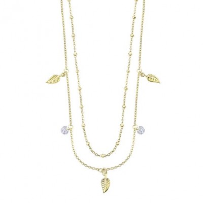 COLLAR HOJA LOTUS SILVER...