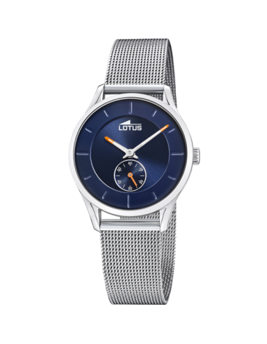 RELOJ AZUL CORREA DE ACERO, MUJER...