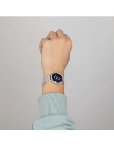 RELOJ AZUL CORREA DE ACERO, MUJER...