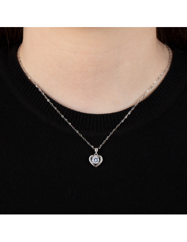 COLLAR CORAZÓN  PLATA, MUJER - LOTUS...