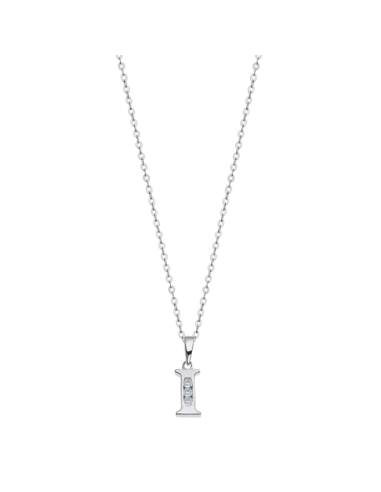 COLLAR LETRA I LOTUS SILVER TRENDY...