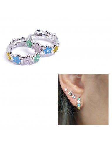 PENDIENTE PRIMAVERA COLOR PLATA DE...