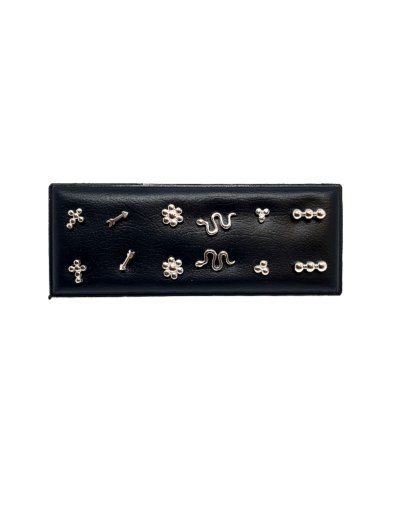 PENDIENTE MINI MIX PLATA -...