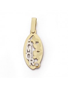 9K COLGANTE ORO BICOLOR...