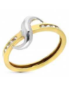9K SORTIJA ORO BICOLOR CON...
