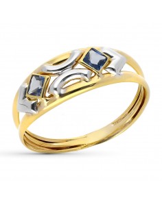 9K SORTIJA ORO BICOLOR...