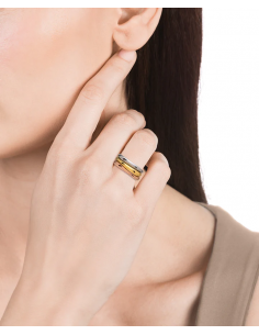 Anillo en acero en tres... 2