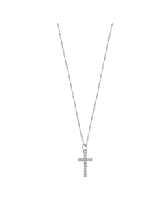 COLLAR CRUZ PLATA, MUJER -...