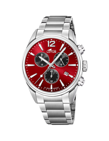 RELOJ ROJO CORREA DE ACERO INOXIDABLE...