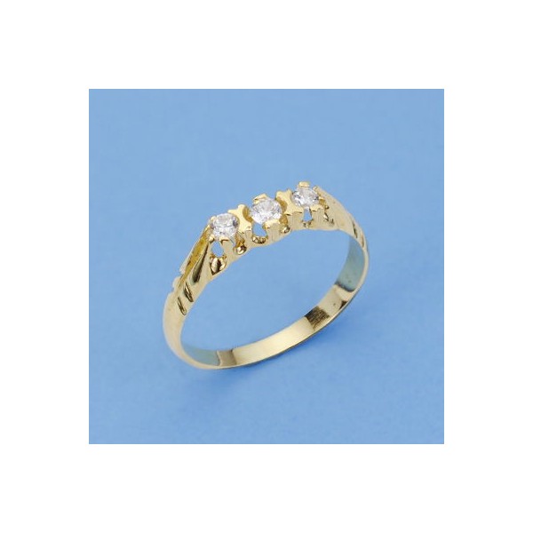 18K SORTIJA TRESILLO ORO AMARILLO...