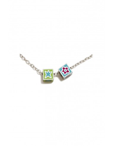 COLGANTE 2 CUBOS FLOR/EST