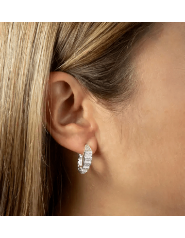 Pendientes aro acabado Plata Q3576