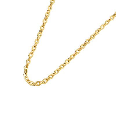 18K CADENA FORZADA HUECA 45 CM