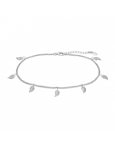 TOBILLERA HOJA LOTUS SILVER...