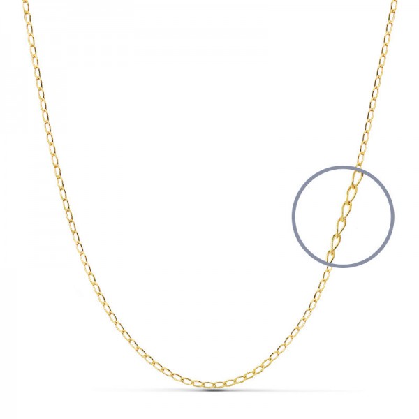 18K CADENA MACIZA BILBAO 50 CM 0.9 MM