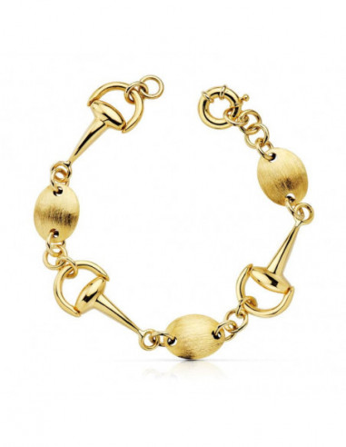 18K PULSERA ESTRIBOS 14 MM 14.75 GR...