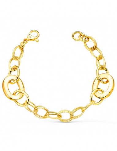 18K PULSERA ORO AMARILLO ESLABONES...