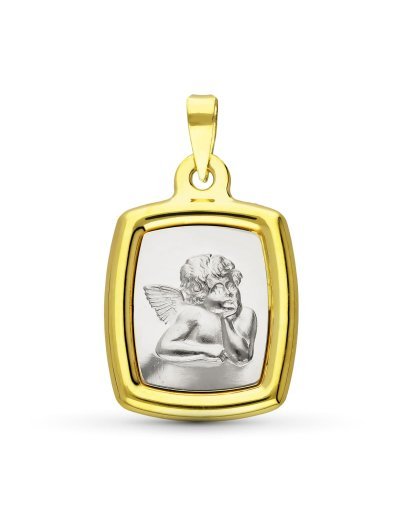 18K MEDALLA ORO BICOLOR...