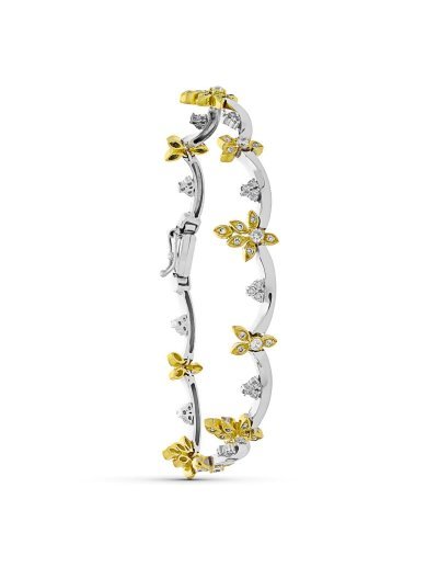 18K PULSERA ORO BICOLOR...