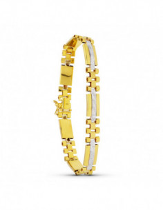 18K PULSERA ORO BICOLOR...