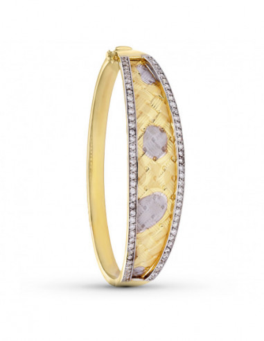 18K PULSERA RIGIDA ORO BICOLOR...