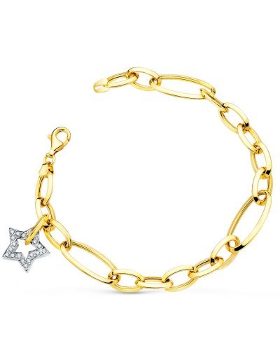 18K PULSERA ORO BICOLOR...