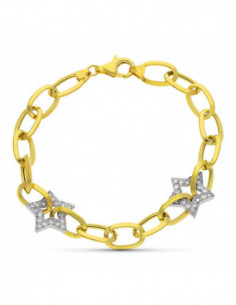 18 PULSERA ORO BICOLOR...