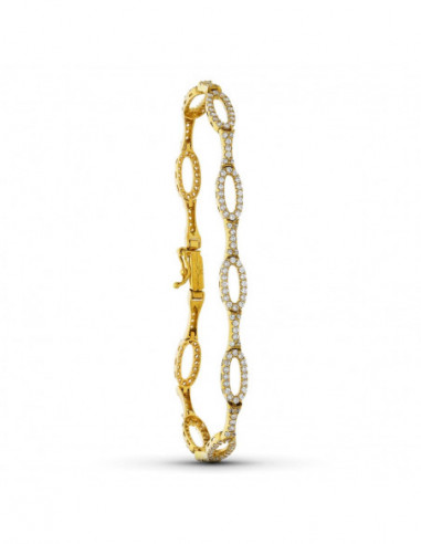 18K PULSERA ORO AMARILLO ESLABONES...