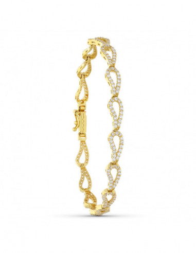 18K PULSERA ORO AMARILLO CIRCONITAS...