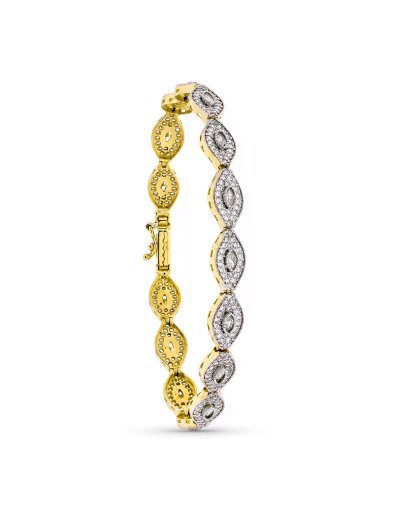 18K PULSERA ORO BICOLOR...
