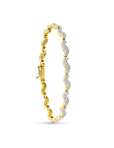 18K PULSERA ORO BICOLOR CON...