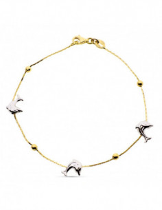 18K PULSERA ORO BICOLOR...