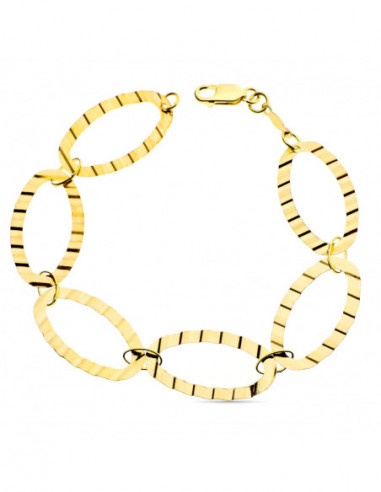 18K PULSERA ORO AMARILLO ESLABONES...