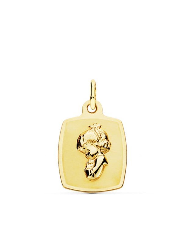 18K MEDALLA VIRGEN NIÑA 19X13 MM