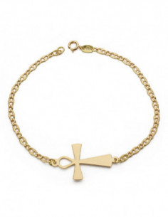 18K PULSERA CRUZ DE LA VIDA...