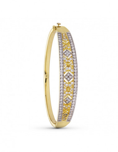 18K PULSERA RIGIDA ORO BICOLOR...