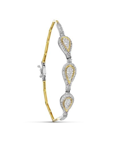 18K PULSERA ORO BICOLOR...