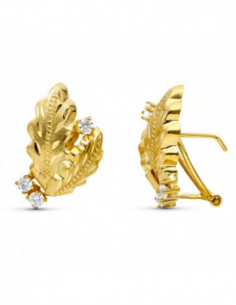 18K PENDIENTES HOJAS...